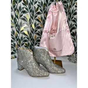 Kate Whitcomb Wedding Shoes 7 Rhinestone Boots Bailee Western Rodeo Cowgirl‎